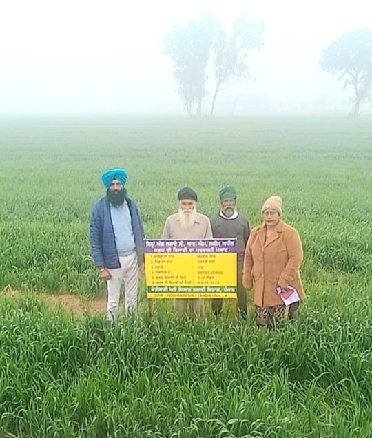 Amrik Singh, a progressive farmer from Talwandi Sallan, manages stubble with super seeder